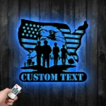 Military Patriotic Metal Sign Custom Patriotic Us Military 1