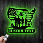 Military Patriotic Metal Sign Custom Patriotic Us Military 1