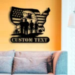 Military Patriotic Metal Sign Custom Patriotic Us Military 1