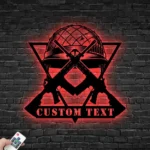 Military Patriotic Metal Sign Custom Soldier Helmet Crossing Assault Rifles 1