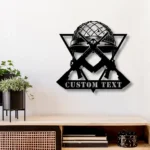 Military Patriotic Metal Sign Custom Soldier Helmet Crossing Assault Rifles 1