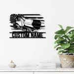 Military Patriotic Metal Sign Custom Us Asphalt Paver Truck 1