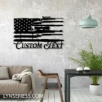 Military Patriotic Metal Sign Gun American Standard 1