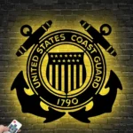 Military Patriotic Metal Sign United States Coast Guard 1790 1