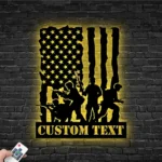 Military Patriotic Metal Sign Us Fighter Military 1