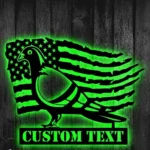 Military Patriotic Metal Sign Us Pennant Pigeon 1