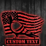 Military Patriotic Metal Sign Us Pennant Pigeon 1