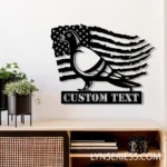 Military Patriotic Metal Sign Us Pennant Pigeon 1