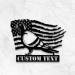 Military Patriotic Metal Sign Us Pennant Pigeon 1