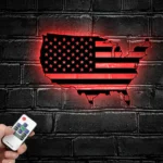 Military Patriotic Metal Sign Usa Flag 1