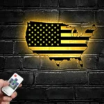 Military Patriotic Metal Sign Usa Flag 1