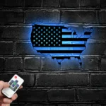 Military Patriotic Metal Sign Usa Flag 1