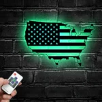 Military Patriotic Metal Sign Usa Flag 1