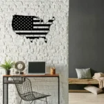 Military Patriotic Metal Sign Usa Flag 1