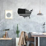 Military Patriotic Metal Sign Usa Flag 1
