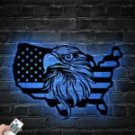 Military Patriotic Metal Sign Usa Map Raptor 1