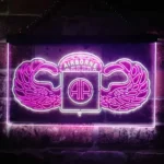 Military Patriotic Neon Sign Us Army 82nd Airborne Division Wings 1