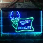 Miller High Life Neon Sign Deer Hunt Home Bar 1