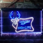 Miller High Life Neon Sign Deer Hunt Home Bar 1