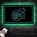 Miller Lite Metal Sign Palm Tree 1