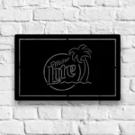 Miller Lite Metal Sign Palm Tree 1
