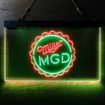 Miller Lite Neon Sign Genuine Draft Carafe Cap 1