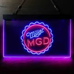 Miller Lite Neon Sign Genuine Draft Carafe Cap 1