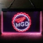 Miller Lite Neon Sign Genuine Draft Carafe Cap 1