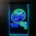 Miller Lite Neon Sign Motorcycle Bikers Garage 1