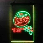 Miller Lite Neon Sign Motorcycle Bikers Garage 1