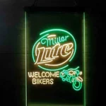 Miller Lite Neon Sign Motorcycle Bikers Garage 1