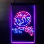Miller Lite Neon Sign Motorcycle Bikers Garage 1