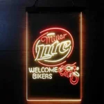 Miller Lite Neon Sign Motorcycle Bikers Garage 1