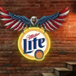 Miller Neon Sign Its Time Lite American Eagle 1