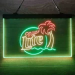 Miller Neon Sign Palm Tree Tree 3 Color 1