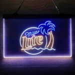 Miller Neon Sign Palm Tree Tree 3 Color 1
