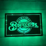 Milwaukee Brewers Metal Sign Mlb Brewers Ball 1