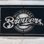 Milwaukee Brewers Metal Sign Mlb Brewers Ball 1