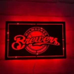 Milwaukee Brewers Metal Sign Mlb Brewers Ball 1