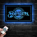 Milwaukee Brewers Metal Sign Mlb Brewers Ball 1