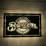 Milwaukee Brewers Metal Sign Mlb Brewers Ball 1