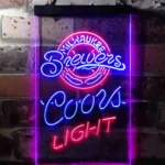 Milwaukee Brewers Neon Sign Coors Light 1