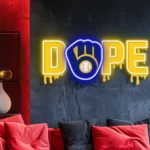 Milwaukee Brewers Neon Sign Dripping Dope 1