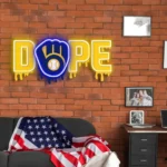 Milwaukee Brewers Neon Sign Dripping Dope 1