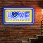 Milwaukee Brewers Neon Sign Love Sign 1
