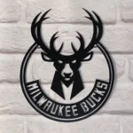 Milwaukee Bucks Metal Sign Logo 1