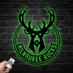 Milwaukee Bucks Metal Sign Logo 1