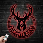 Milwaukee Bucks Metal Sign Logo 1