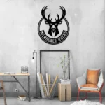 Milwaukee Bucks Metal Sign Logo 1