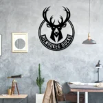 Milwaukee Bucks Metal Sign Logo 1